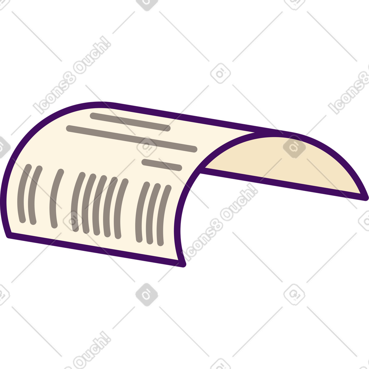 Ilustração de Recibo papel em no estilo Simplistic para baixar em PNG, SVG