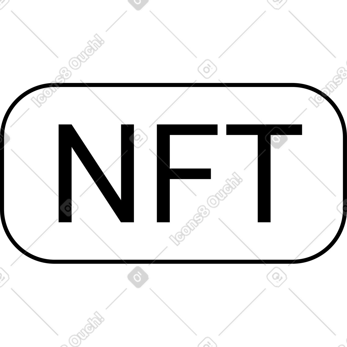 Testo nft illustrazione in stile Azure scarica in PNG, SVG