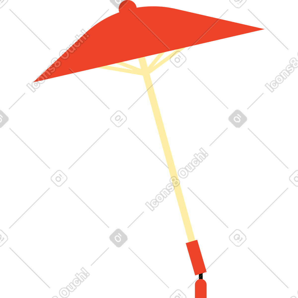 下载 Polar 风格的 雨伞 插画，支持 PNG、SVG 格式