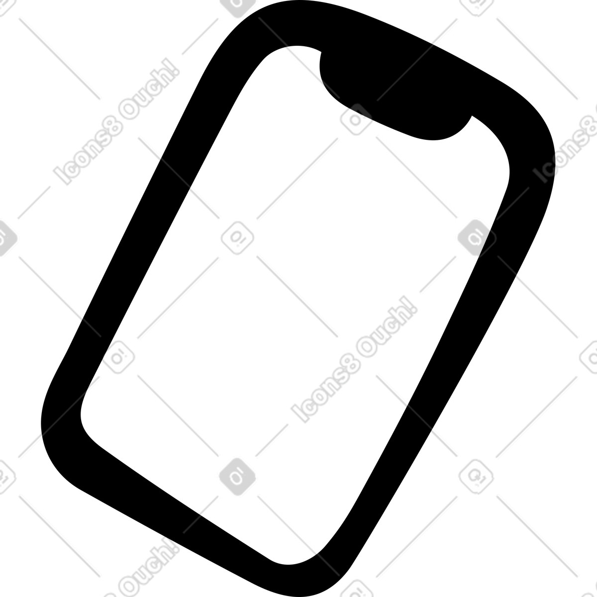 Phone small illustration in Journal style download in PNG, SVG