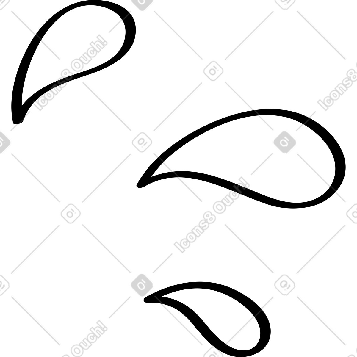 Drops illustration in Looney style download in PNG, SVG