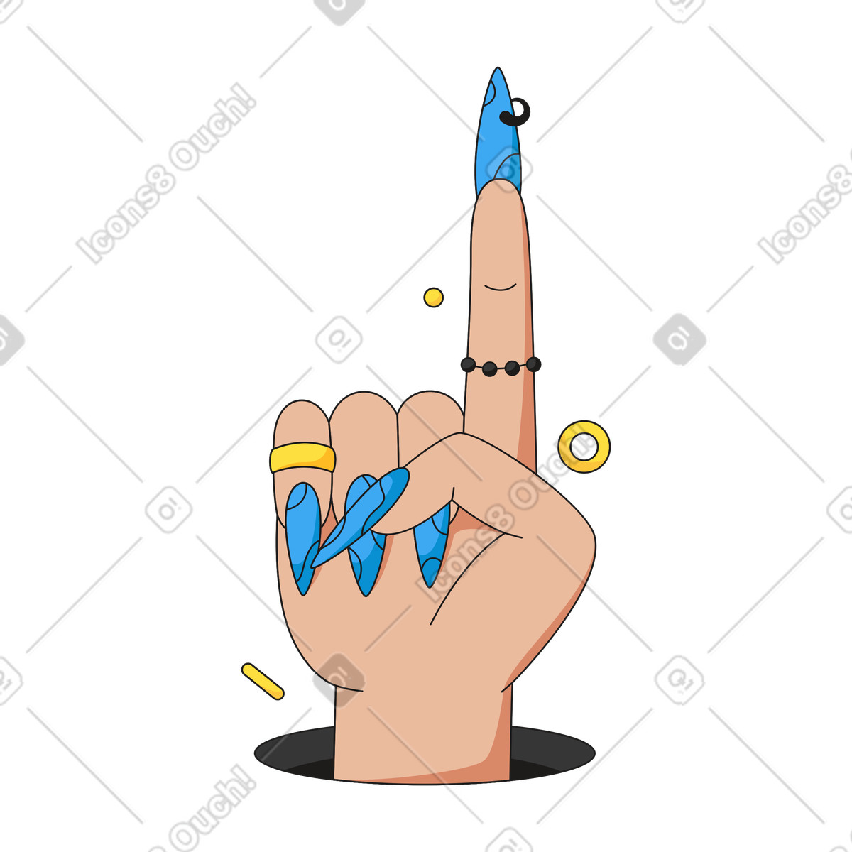 Ilustração de Índice de backhand apontando para cima em PNG e SVG