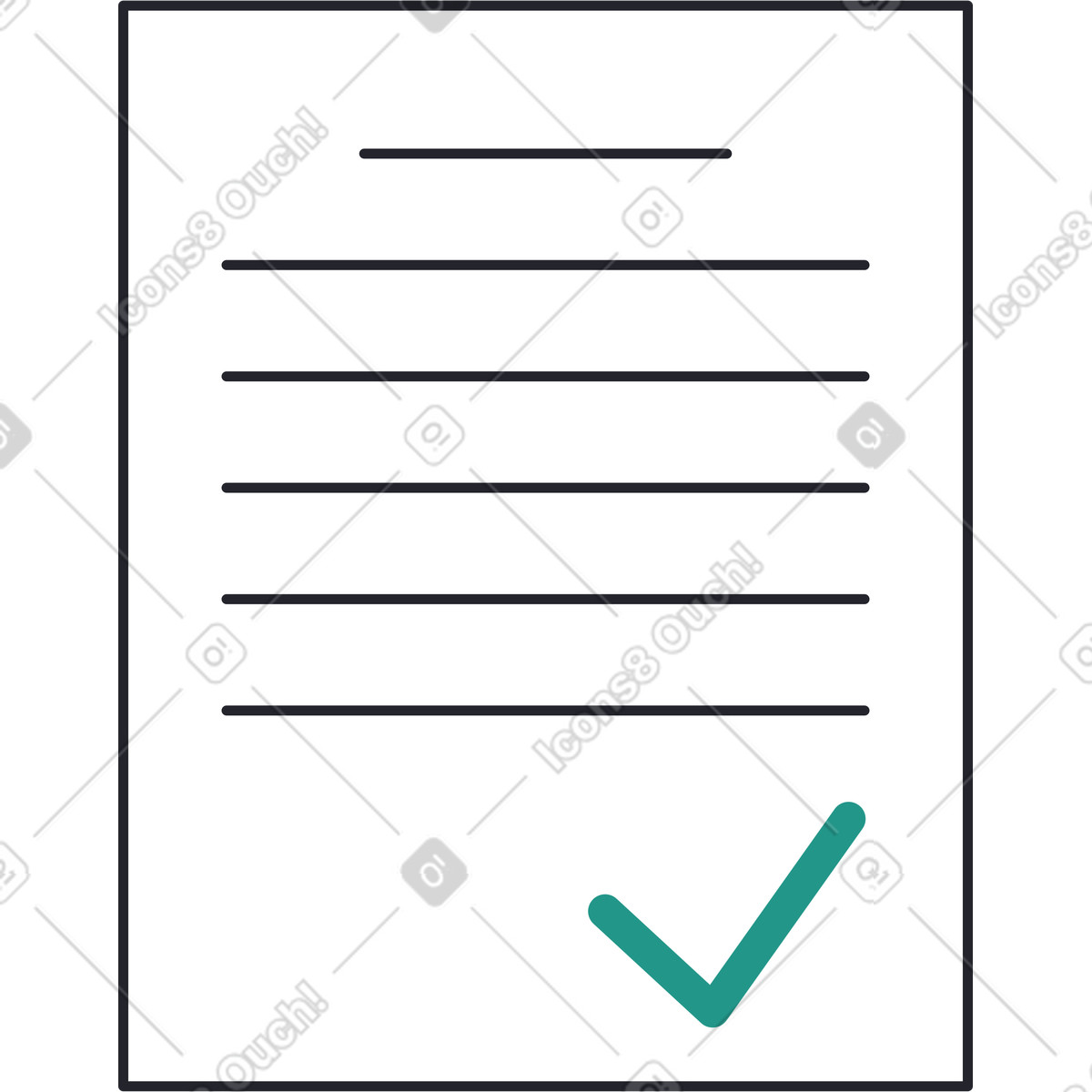 Ilustração de Contrato em no estilo Boba para baixar em PNG, SVG