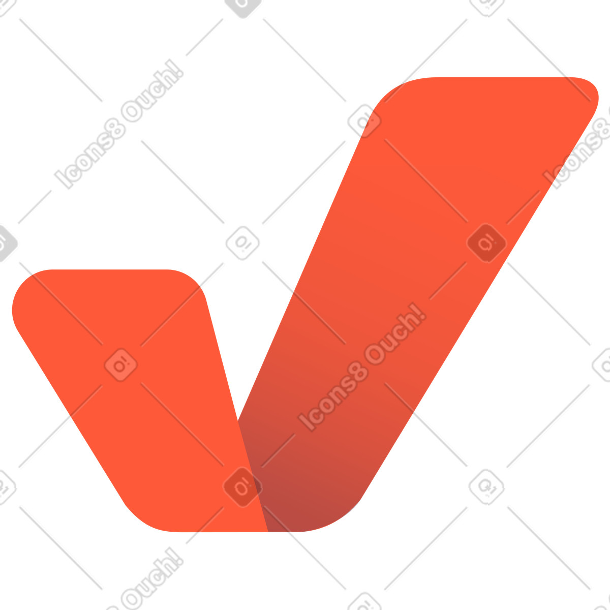 Check mark illustration in Beam style download in PNG, SVG