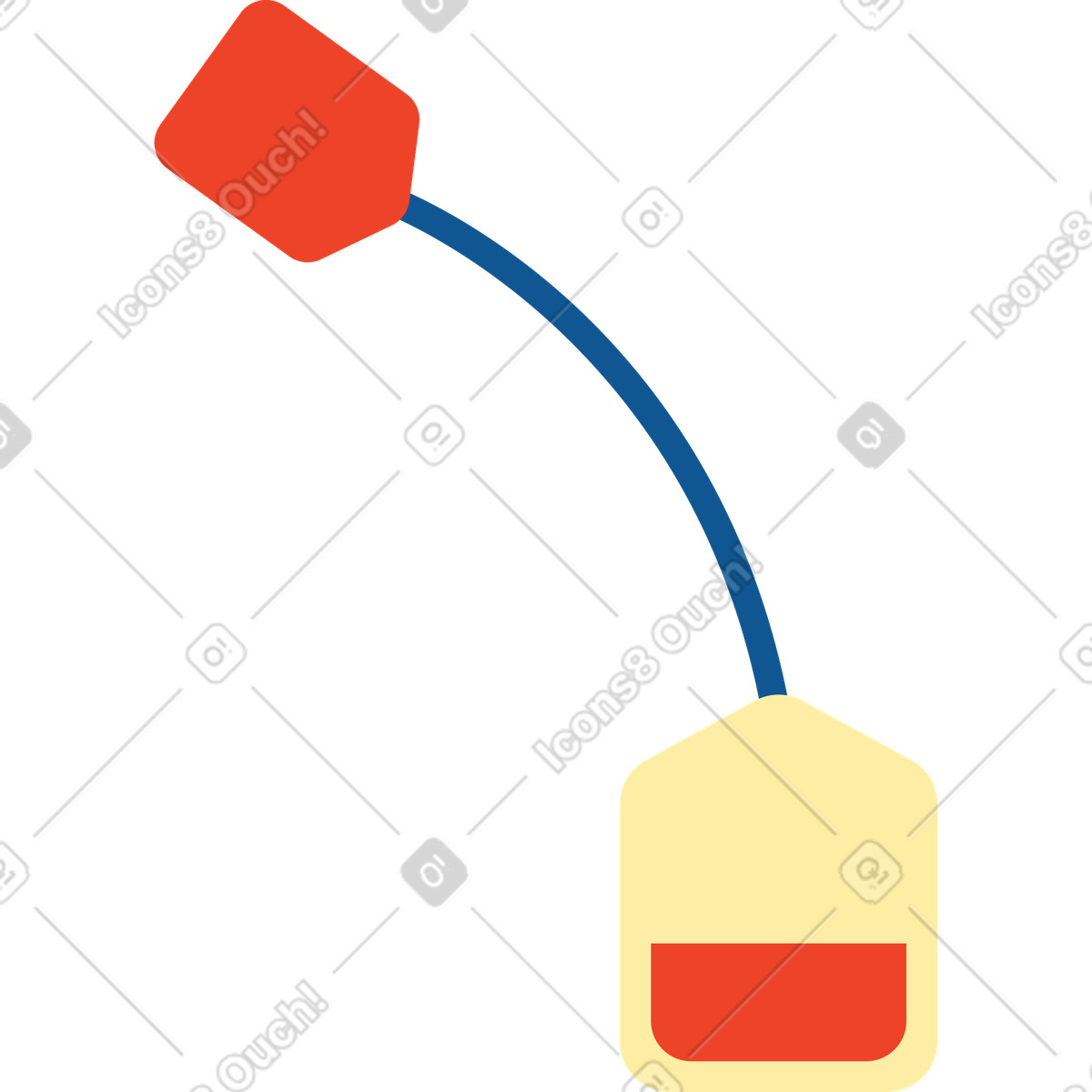 Ilustração de Chá em saquinho no estilo Polar para baixar PNG, SVG