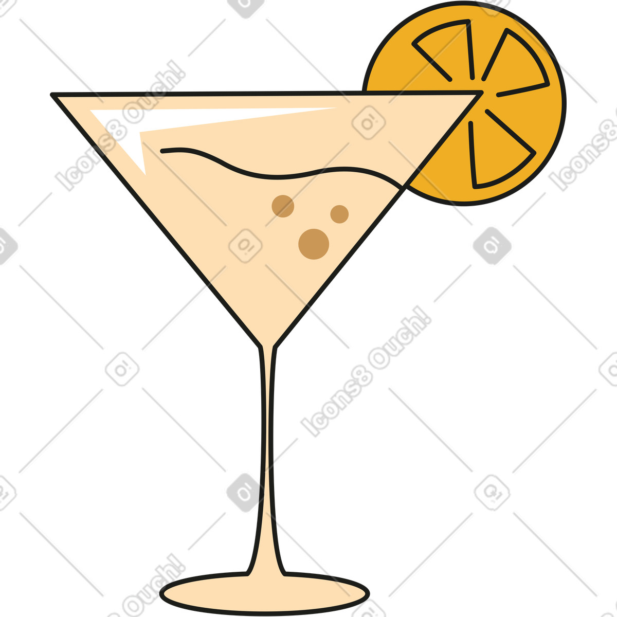 Rubber スタイルの Cocktail のイラストをPNG、SVG形式でダウンロード