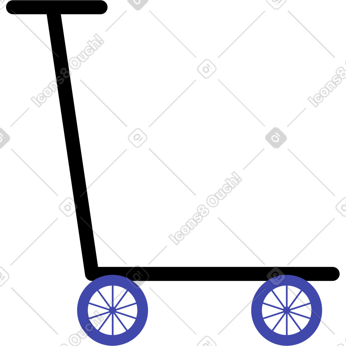 Roller-Illustration im Wavy-Stil als Download in PNG, SVG