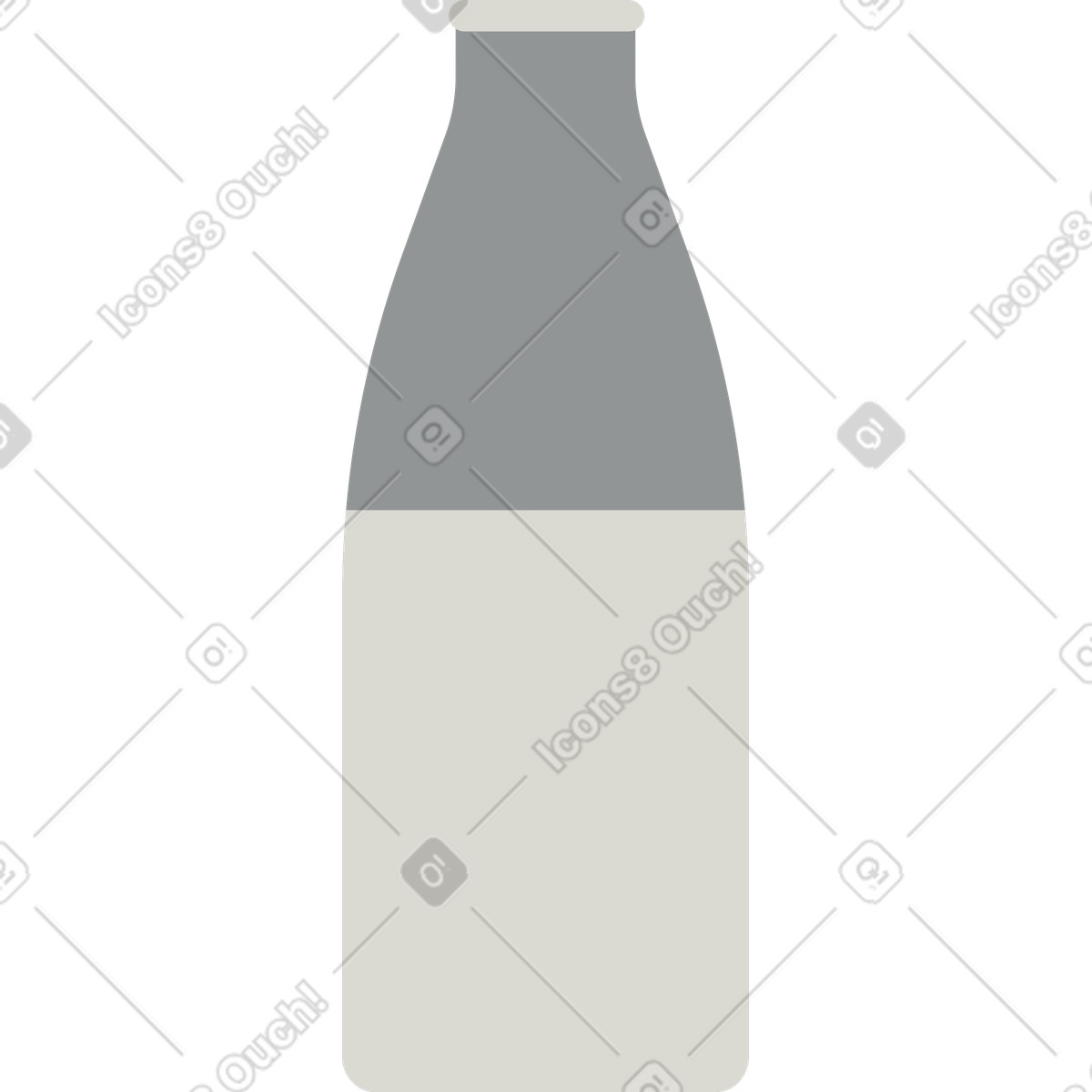 Milk bottle illustrazione in stile Burgundy scarica in PNG, SVG
