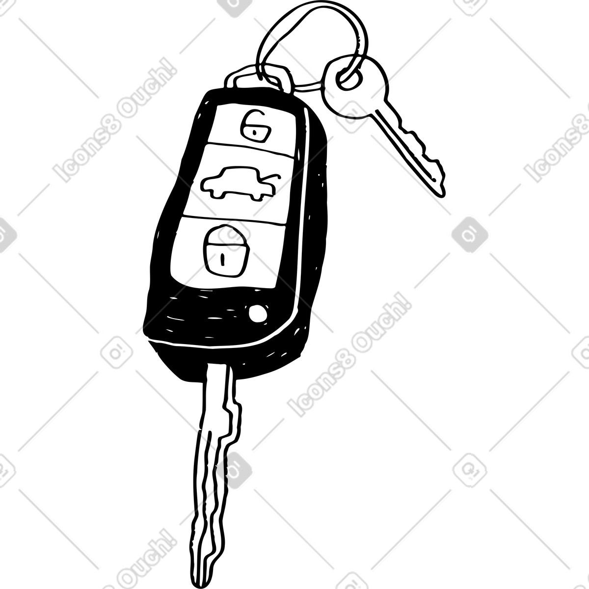 下载 Marks 风格的 车钥匙 插画，支持 PNG、SVG 格式