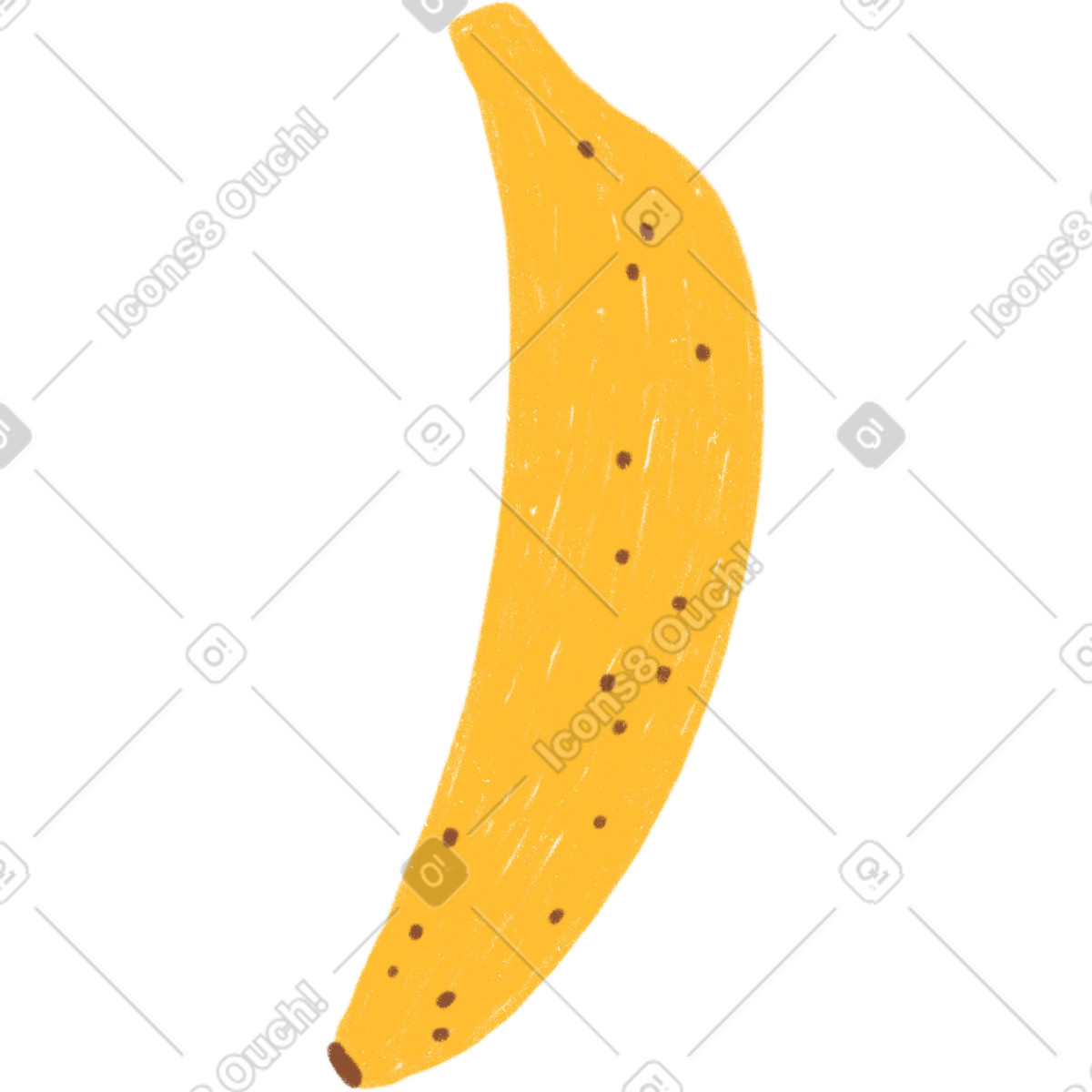 Banana illustration in Cozy style download in PNG, SVG