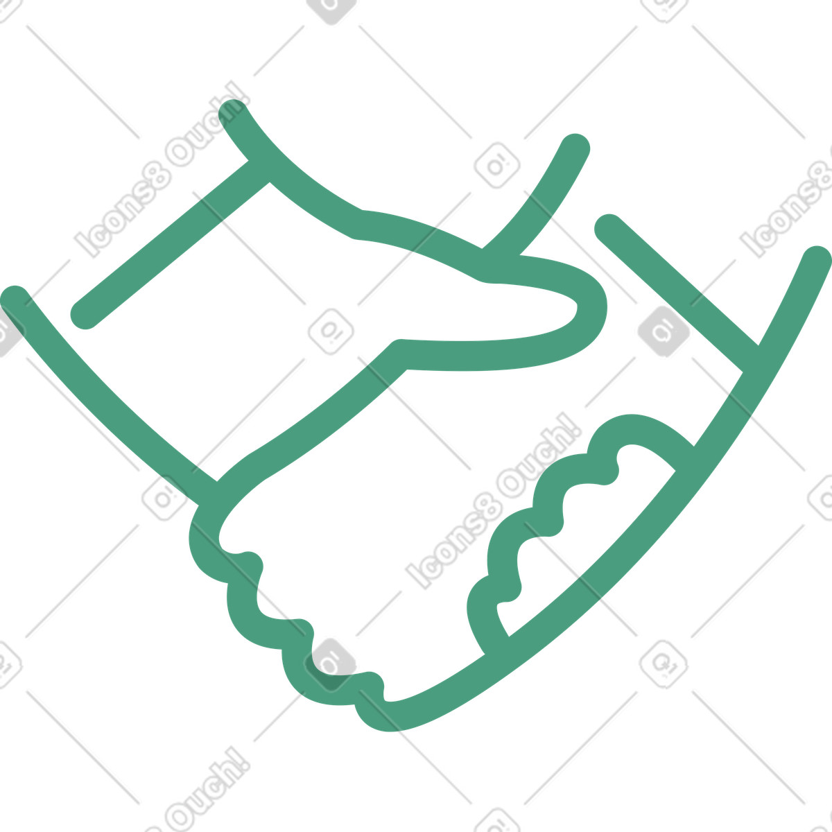 Stretta di mano illustrazione in stile Macaroni scarica in PNG, SVG