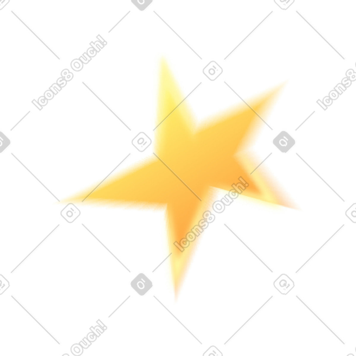 Yellow Star illustration in Typography style download in PNG, SVG