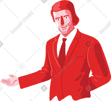 Welcoming man PNG, SVG
