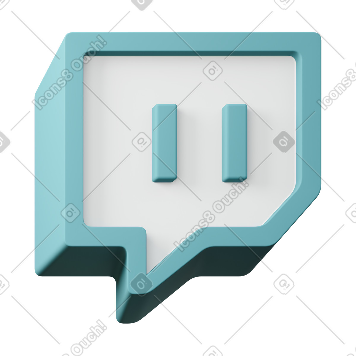 下载 3D Sugary 风格的 Twitch 插画，支持 PNG、SVG 格式