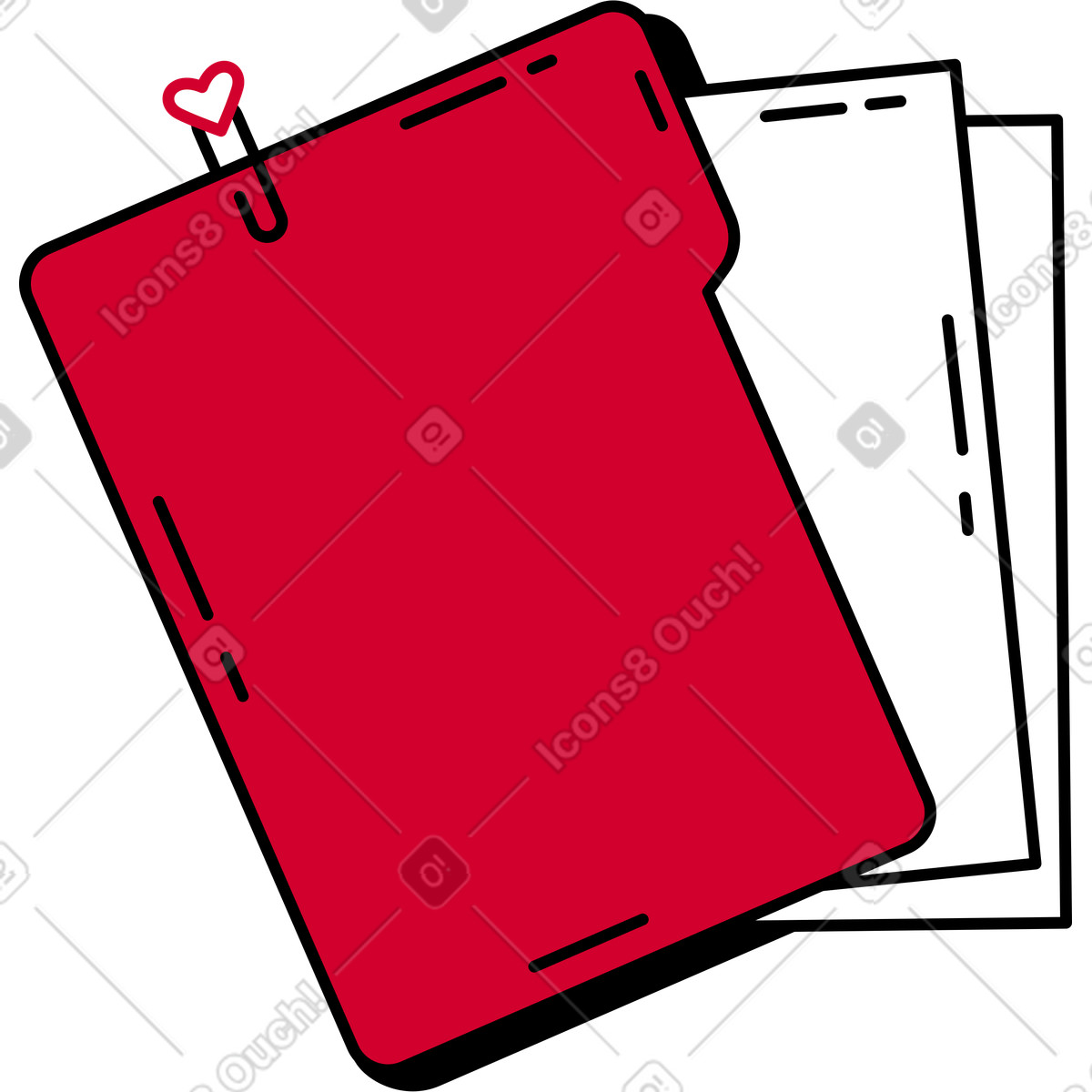 Folder illustration in Ruby style download in PNG, SVG