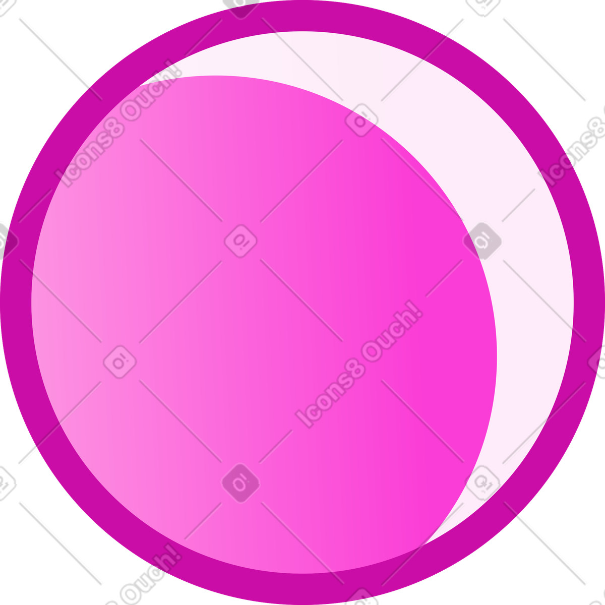Ilustración Círculo rosa en estilo Rainbow a descargar en PNG y SVG