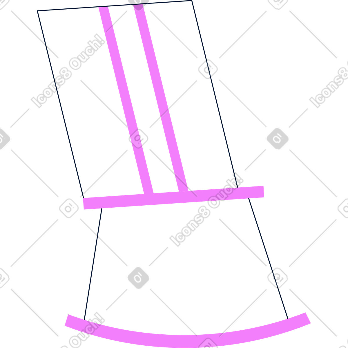 下载 Cubes 风格的 摇椅 插画，支持 PNG、SVG 格式