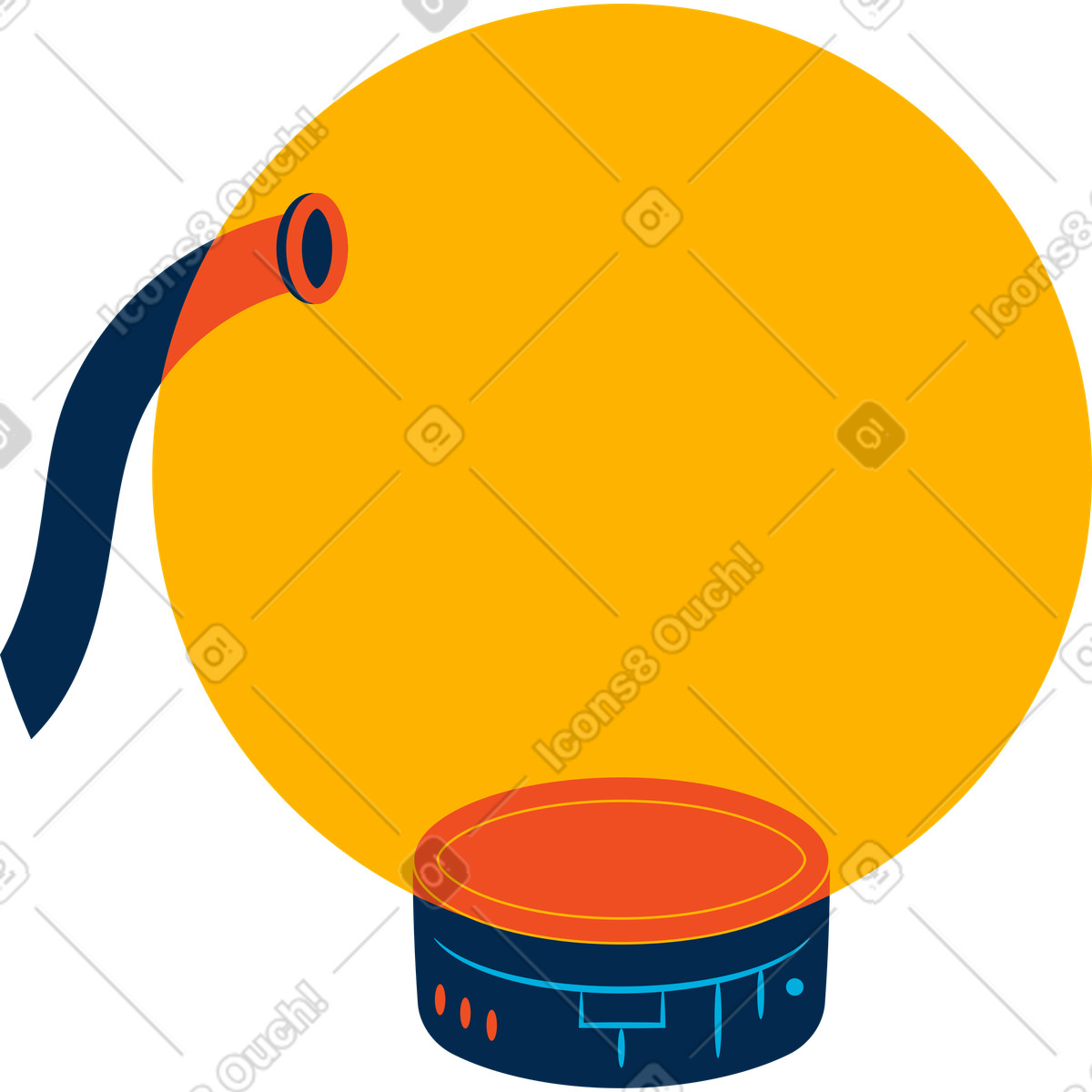 Isolationstank-Illustration im Flame-Stil als Download in PNG, SVG