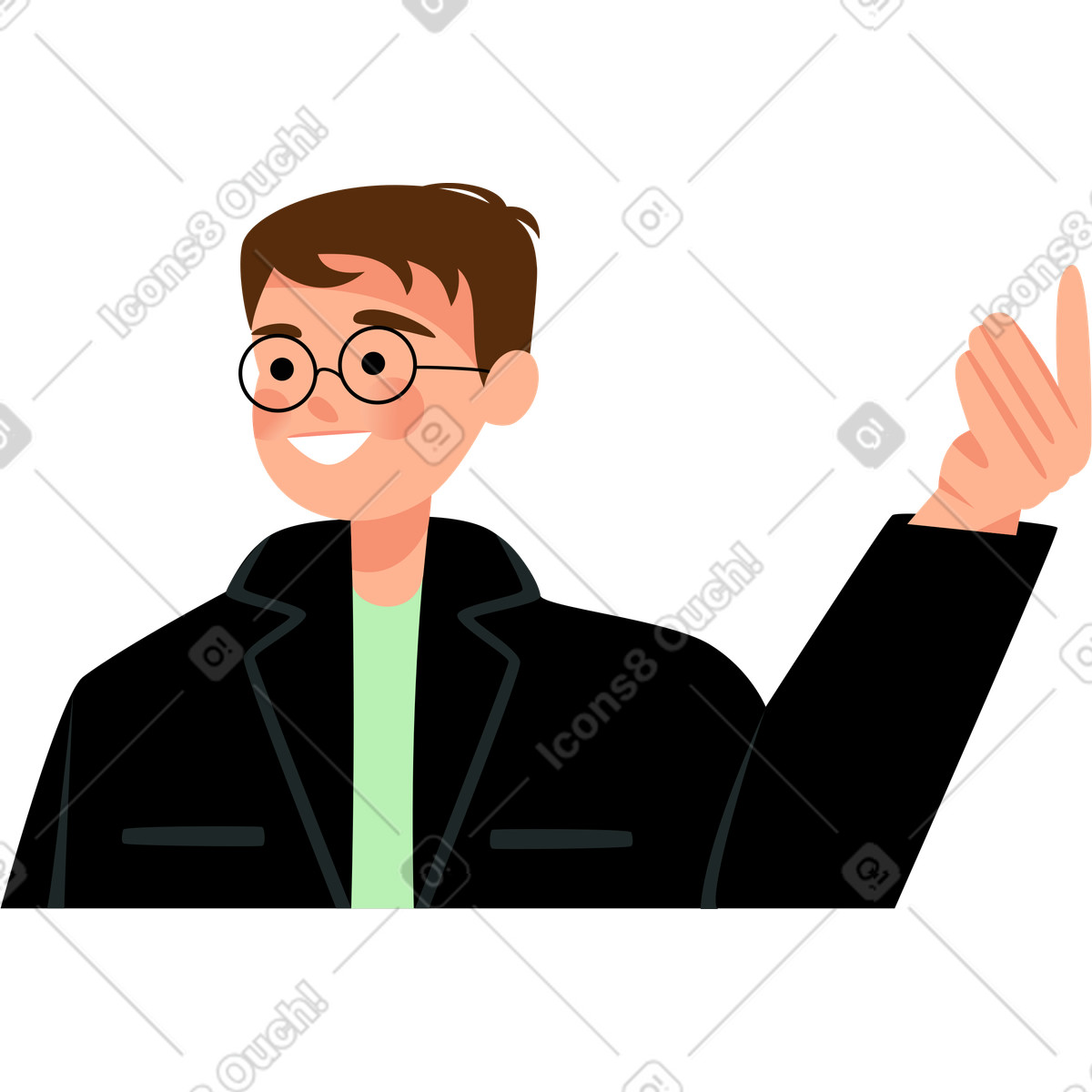 Иллюстрация Happy boy holding something в стиле Lagom — скачать в форматах PNG, SVG
