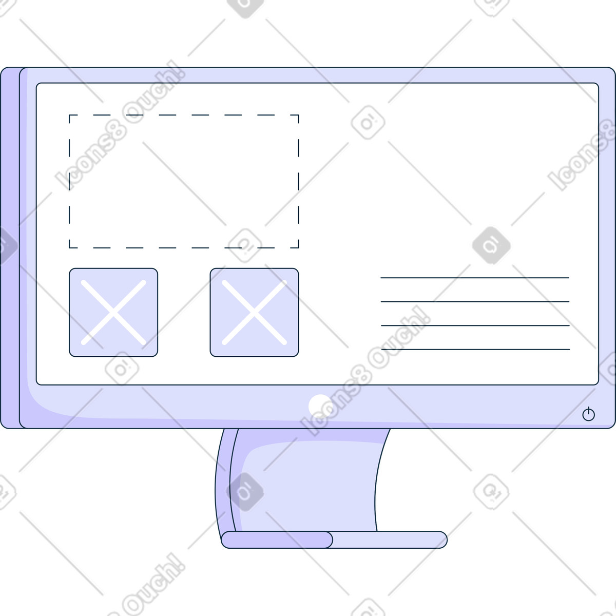 Designer computer illustration in Bubble gum style download in PNG, SVG