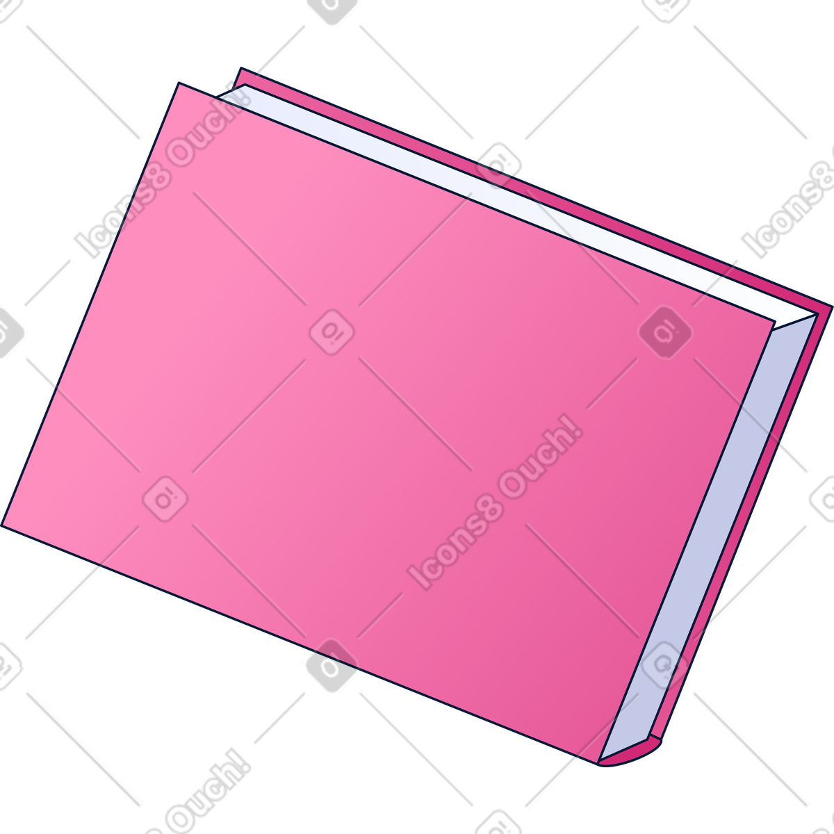 Pink book illustration knowledge clipart educational graphics for download in PNG