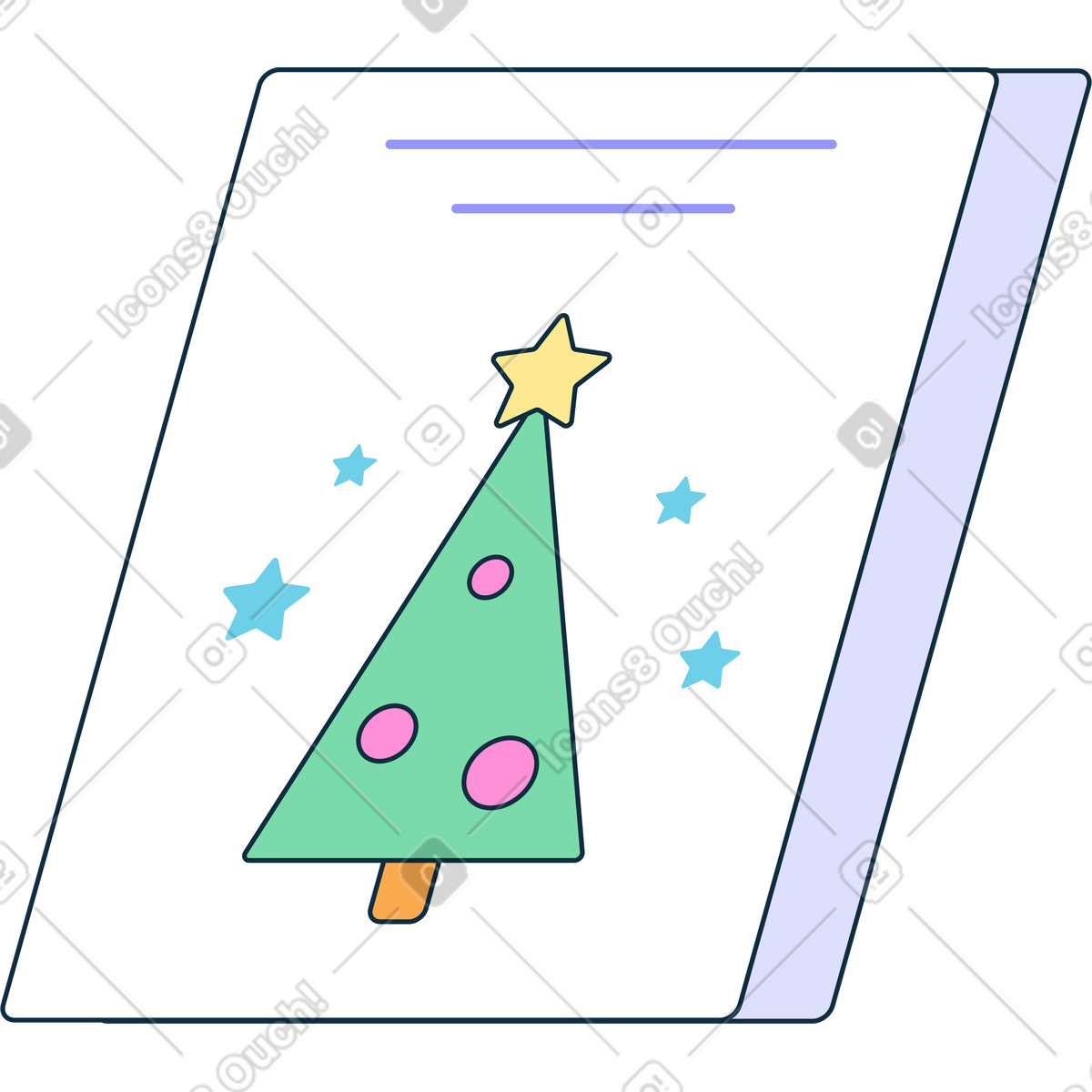 Ilustração de Foto da arvore natal em no estilo Bubble gum para baixar em PNG, SVG