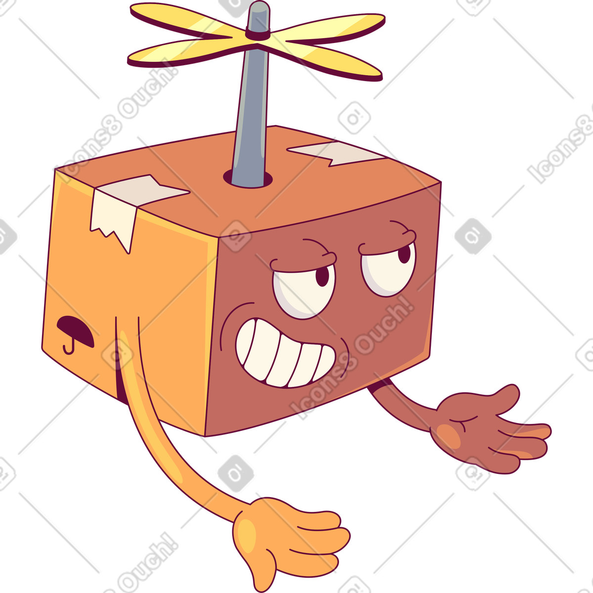 Box illustration in Handy style download in PNG, SVG