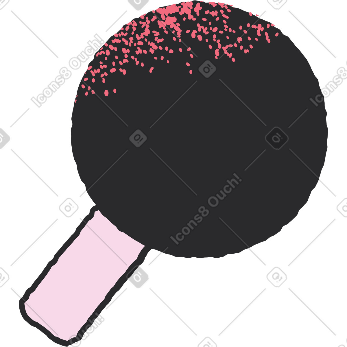 Tennis racket illustration in Pablo style download in PNG, SVG