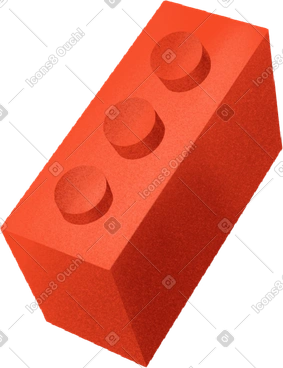 Red lego brick PNG, SVG