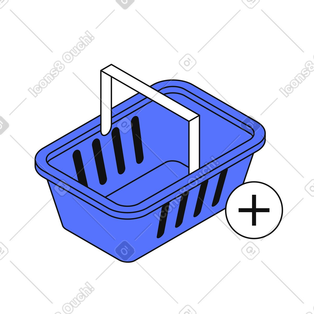 下载 Main 风格的 Add to shopping basket icon for online store purchase 插画，支持 PNG、SVG 格式