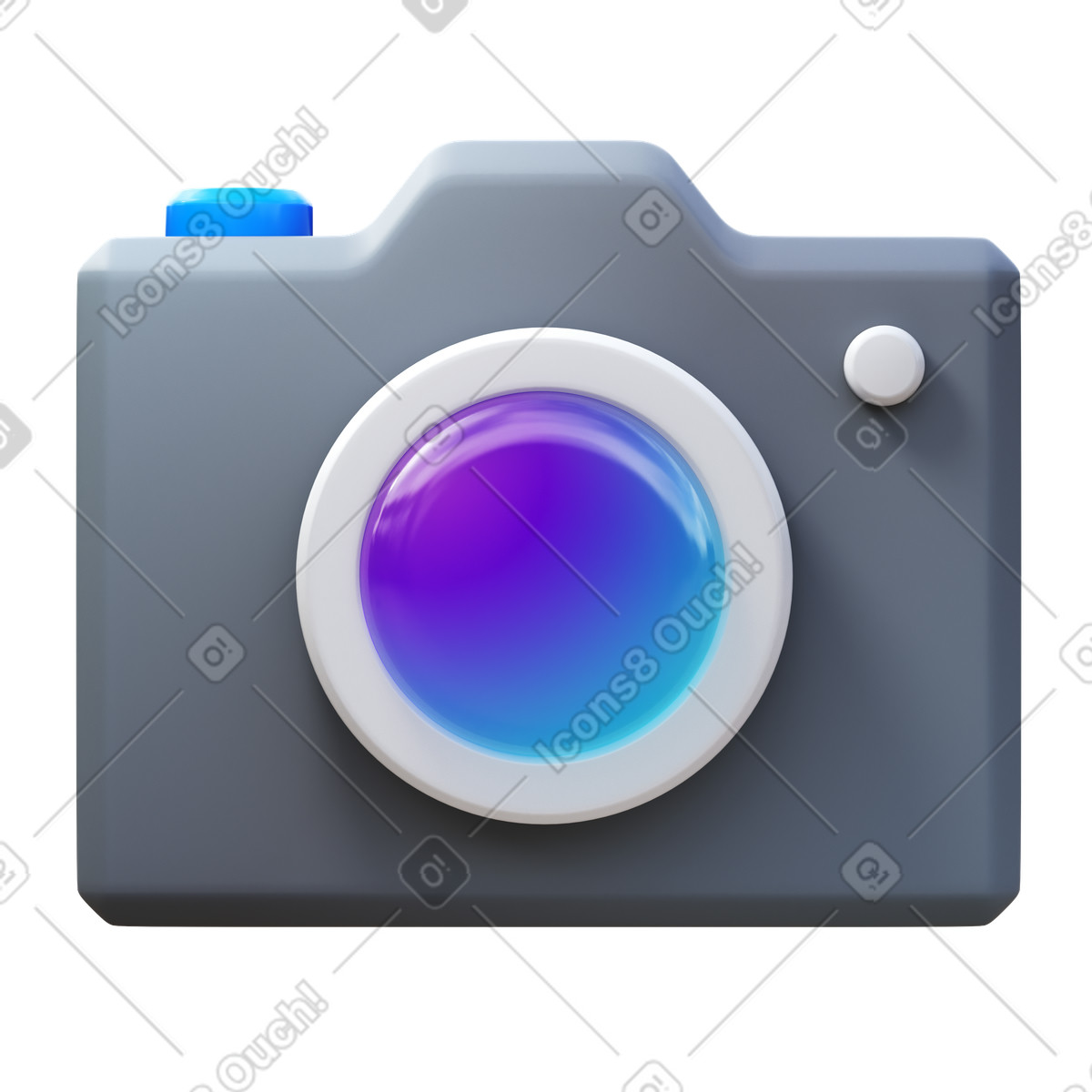 Ilustração de Camera icon em no estilo 3D Fluency para baixar em PNG, SVG