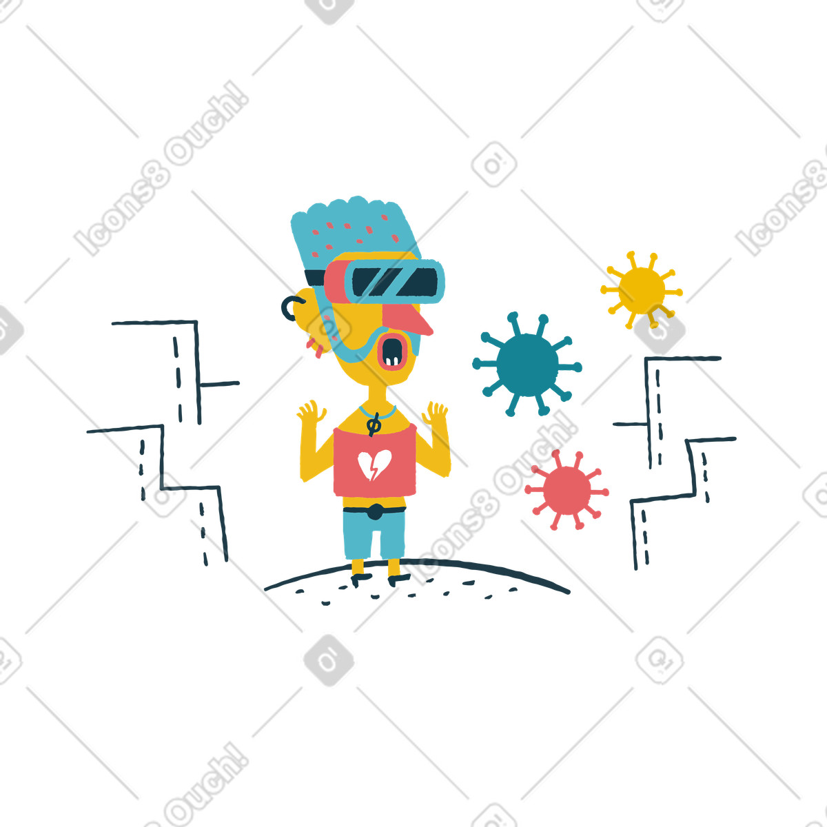 Flamenco スタイルの 触らないで！ のイラストをPNG、SVG形式でダウンロード