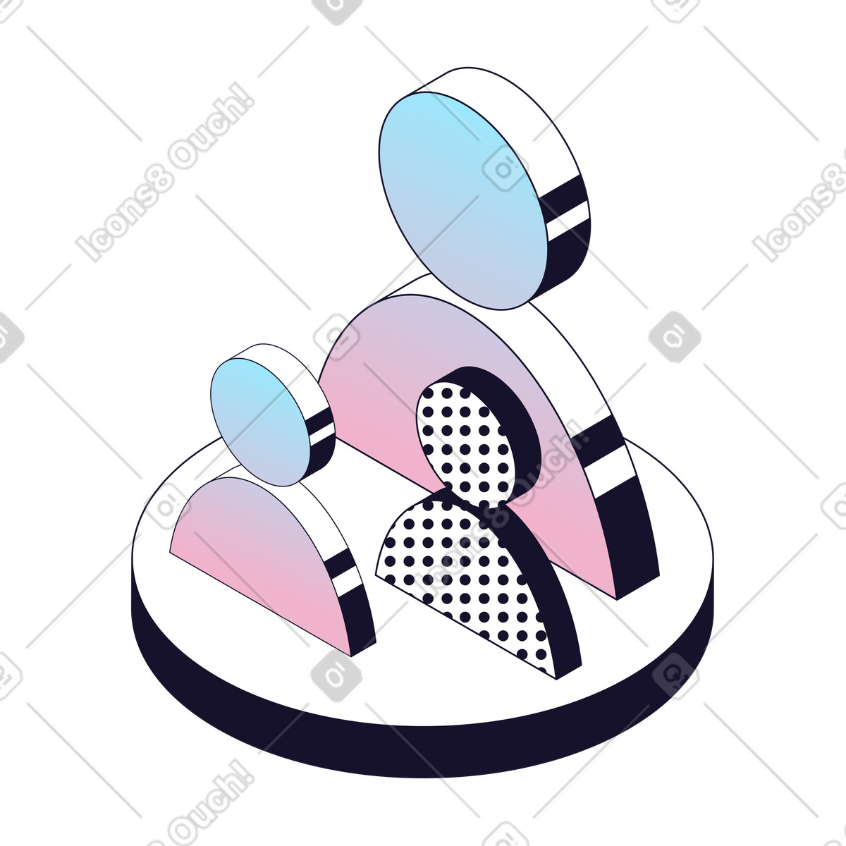 Teamzusammenarbeit, benutzergruppe, workflow-management-Illustration im Node-Stil als Download in PNG, SVG