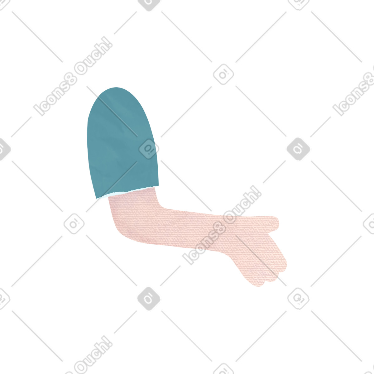 Ilustração de Mão menino em no estilo Papery para baixar em PNG, SVG