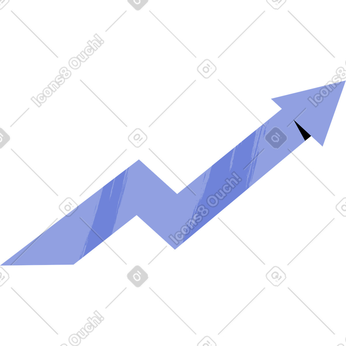Ilustração de Seta azul em no estilo Juicy para baixar em PNG, SVG