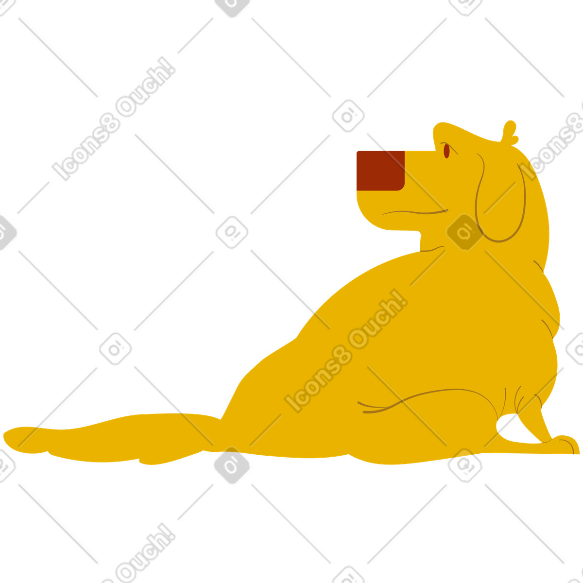 Ilustração de Labrador em no estilo Woof para baixar em PNG, SVG