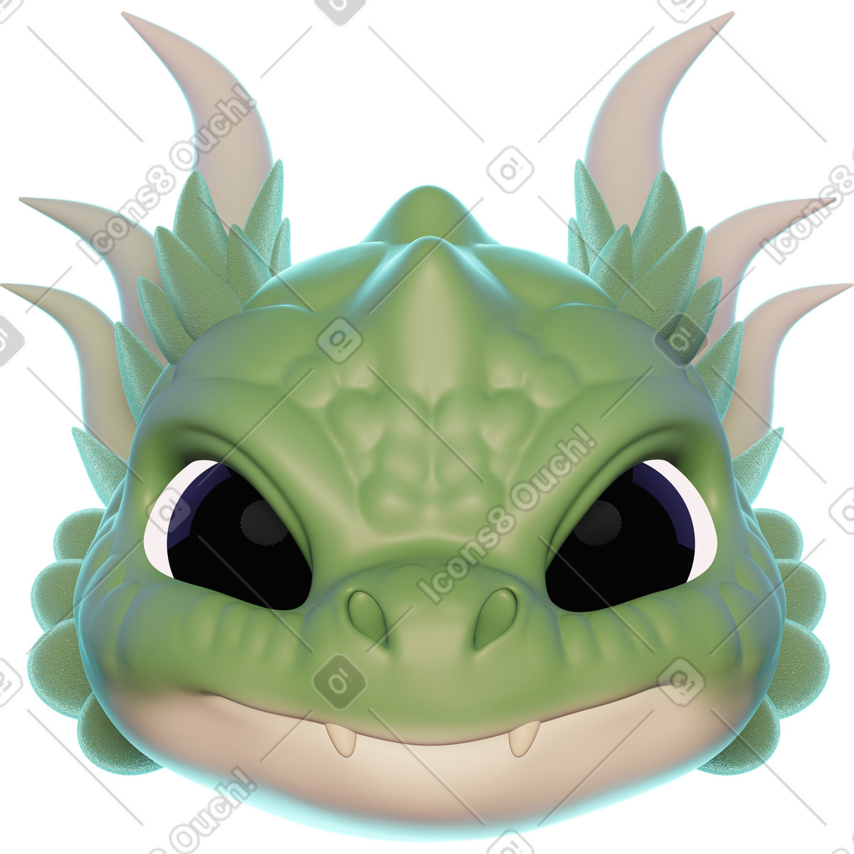 Icona del drago verde illustrazione in stile 3D Holidays scarica in PNG, SVG