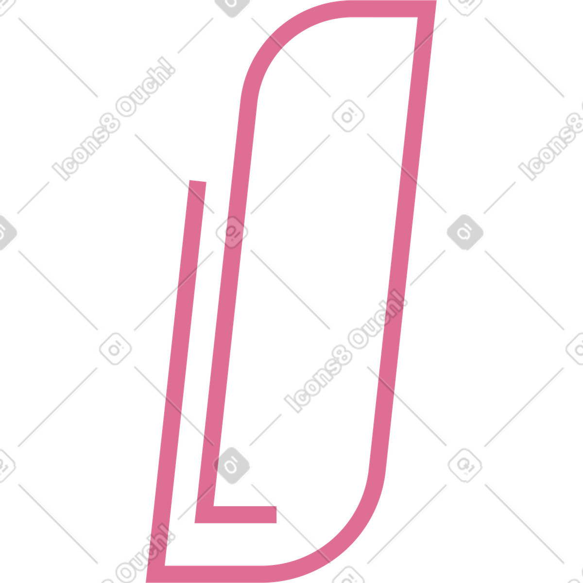 Paper clip illustration in Vector style download in PNG, SVG