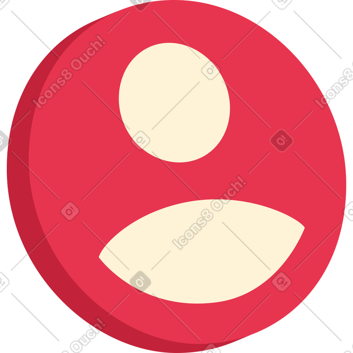 Catchy スタイルの User icon のイラストをPNG、SVG形式でダウンロード