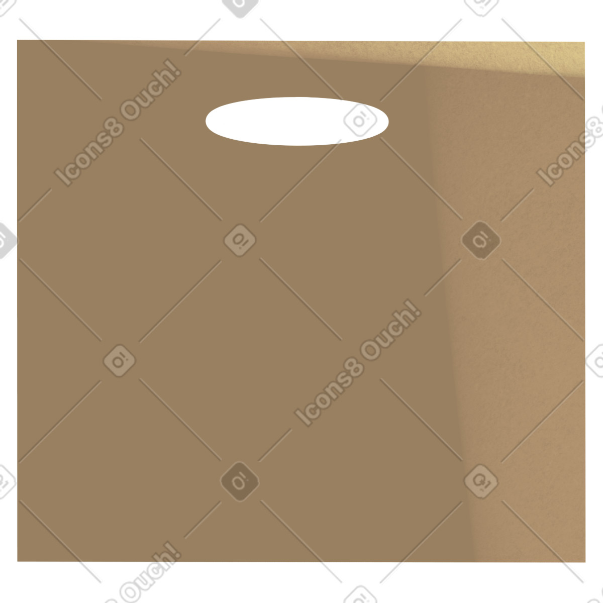 Brown box illustration in Shine style download in PNG, SVG