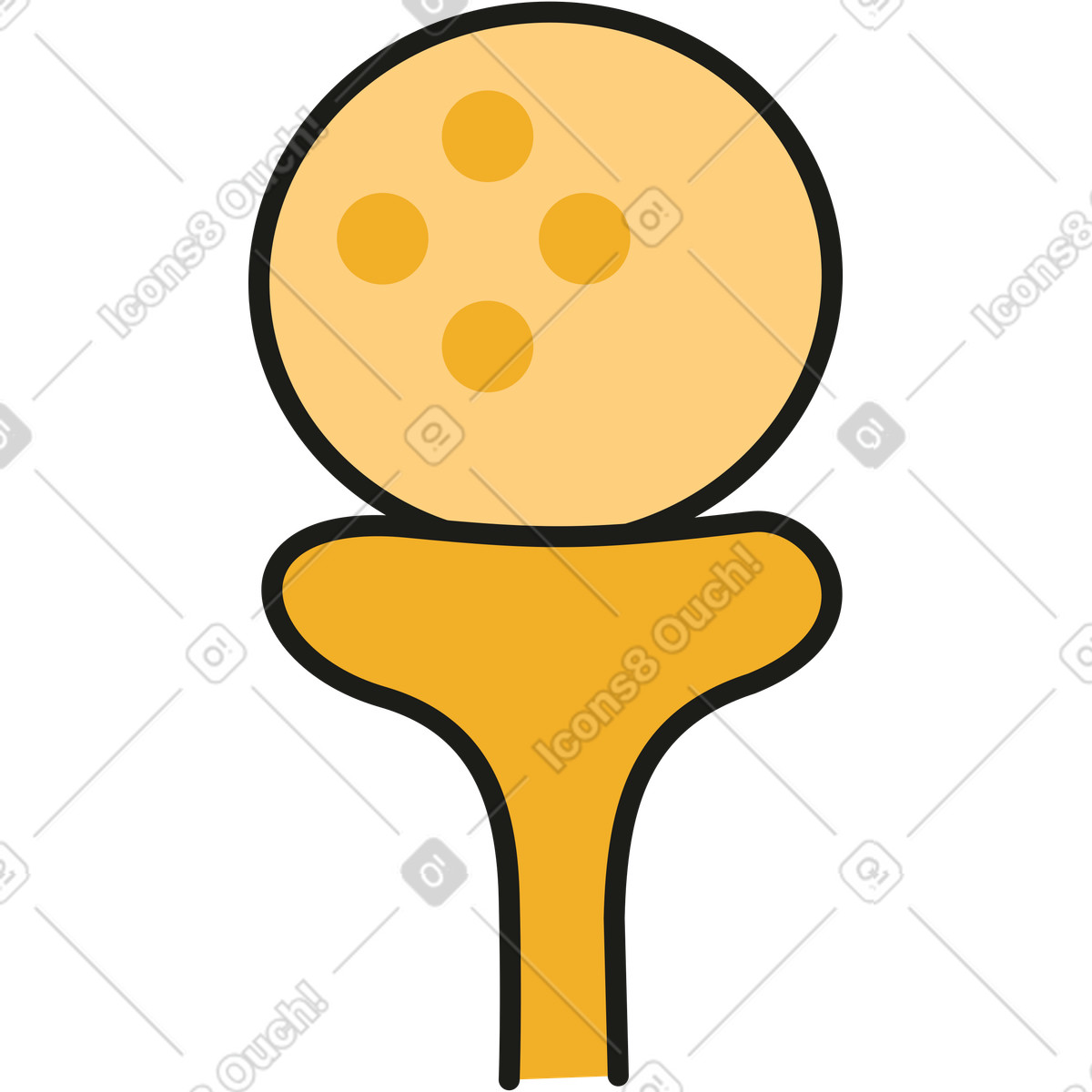 Rubber スタイルの Golf ball のイラストをPNG、SVG形式でダウンロード