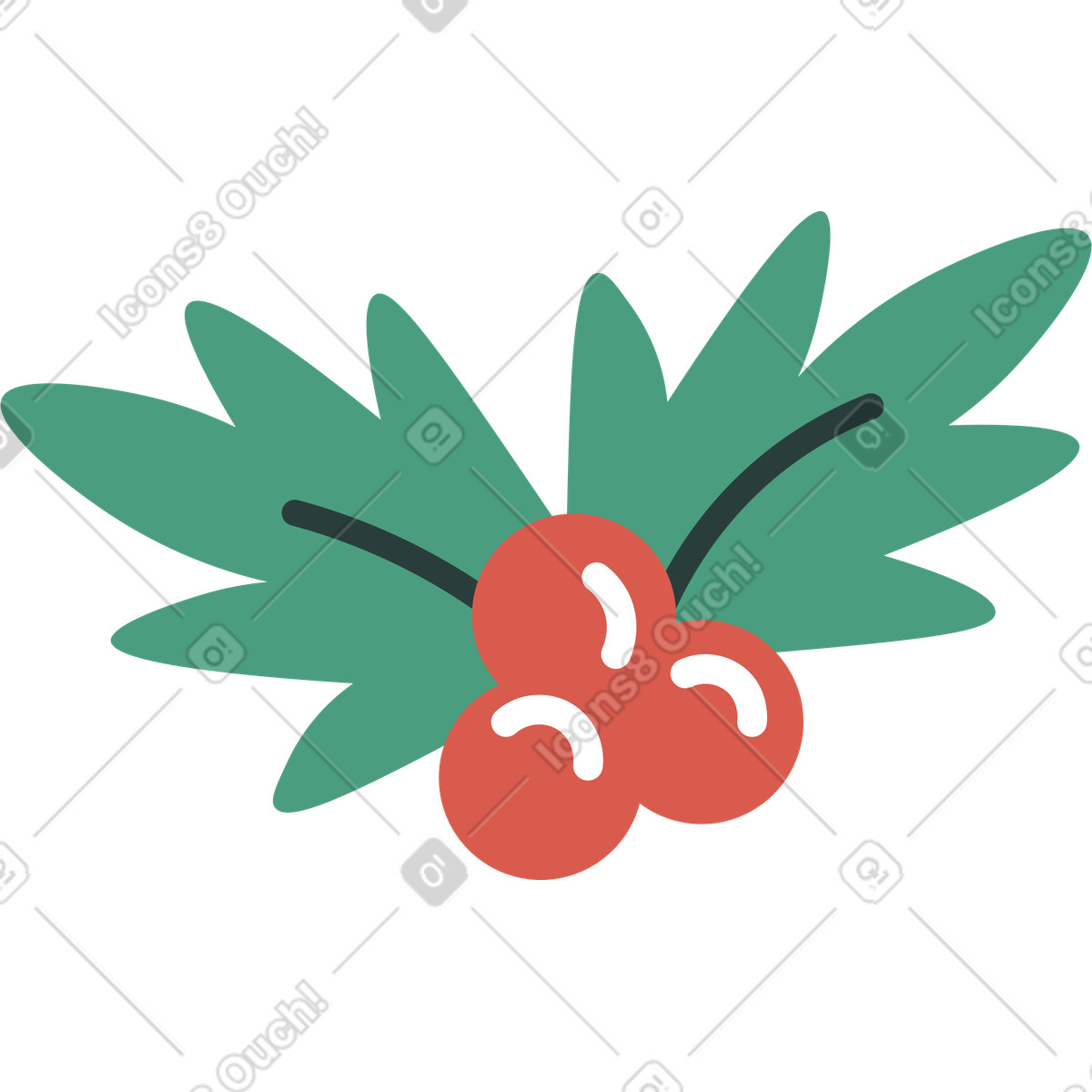 Agrifoglio illustrazione in stile Macaroni scarica in PNG, SVG