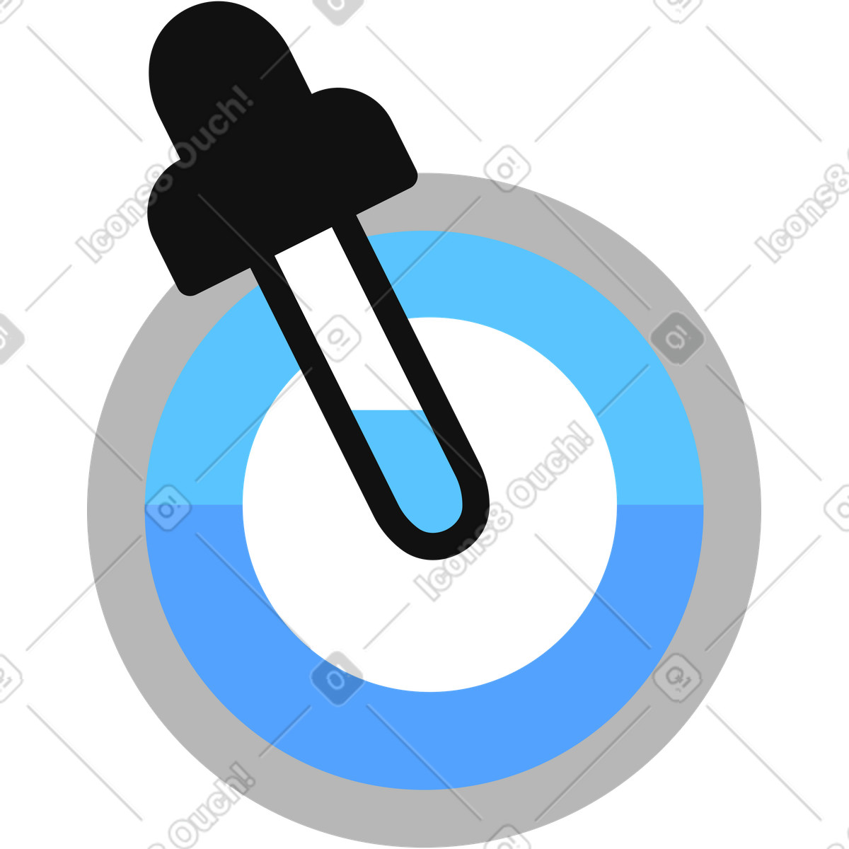 Pipetta per la selezione del colore illustrazione in stile Active scarica in PNG, SVG