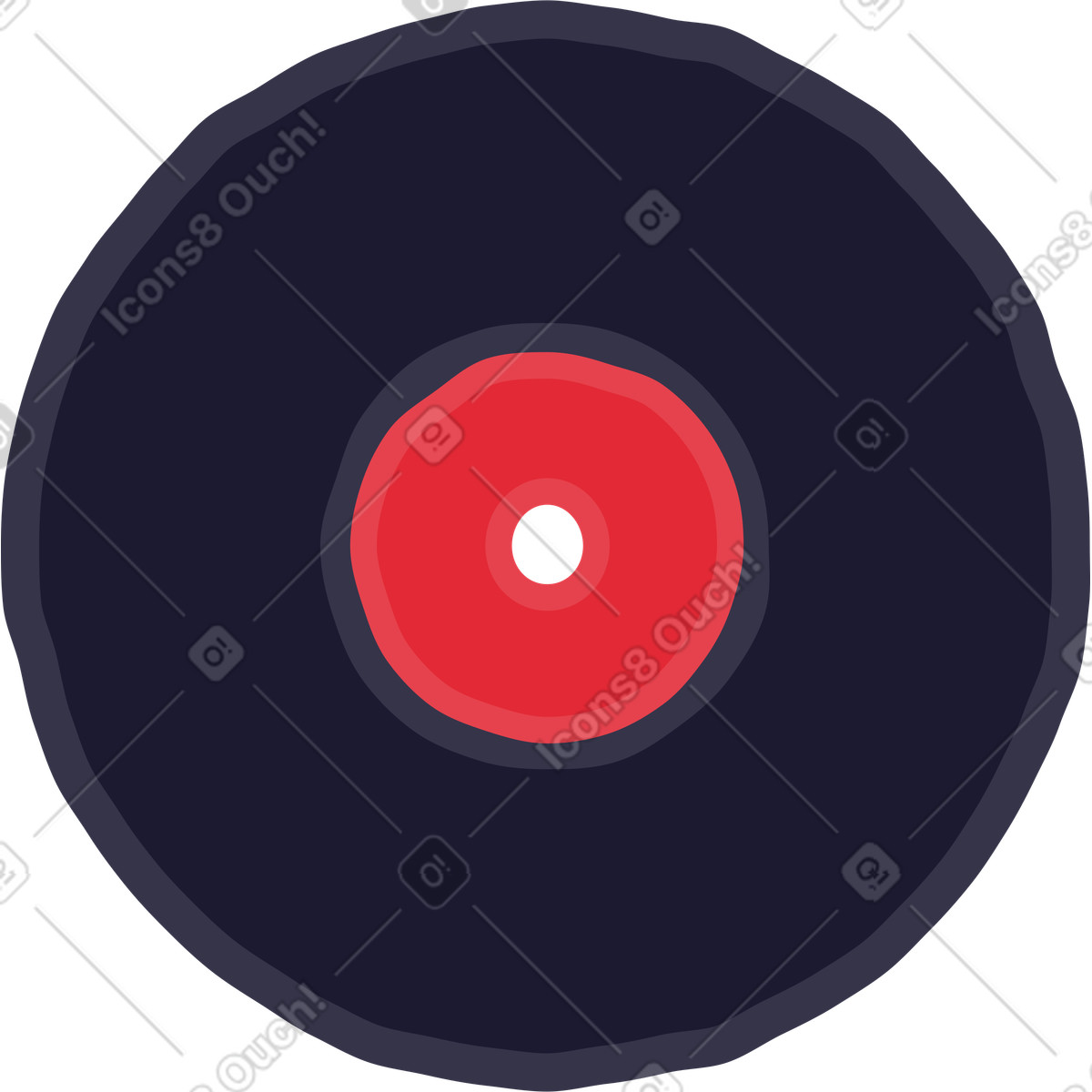Иллюстрация Vinyl record в стиле Stripy — скачать в форматах PNG, SVG