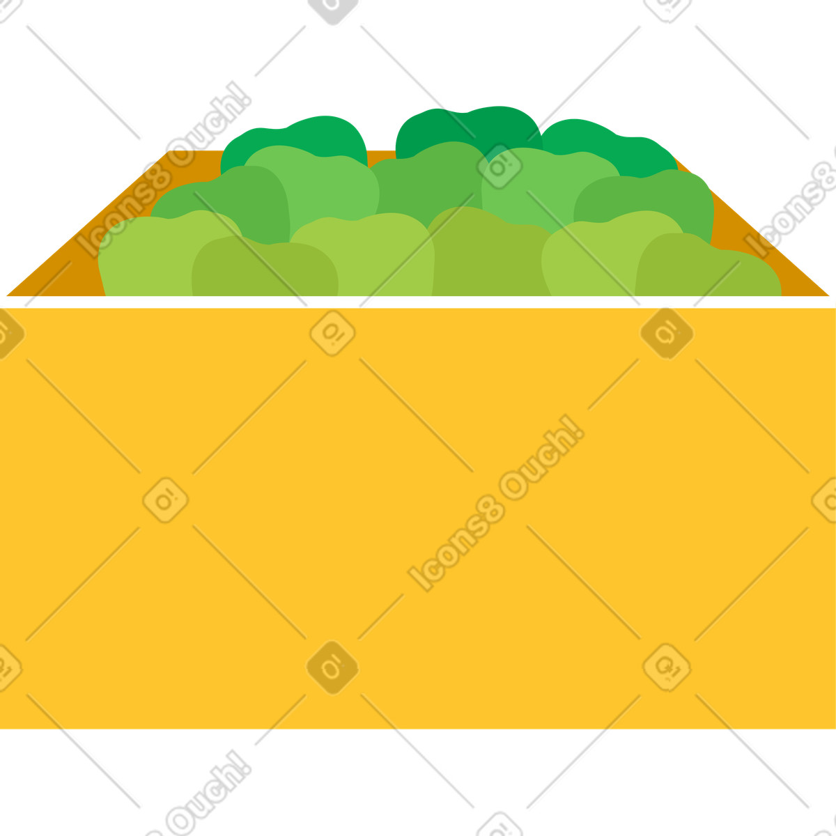 Ilustração de Caixa com maçãs em no estilo Rush para baixar em PNG, SVG