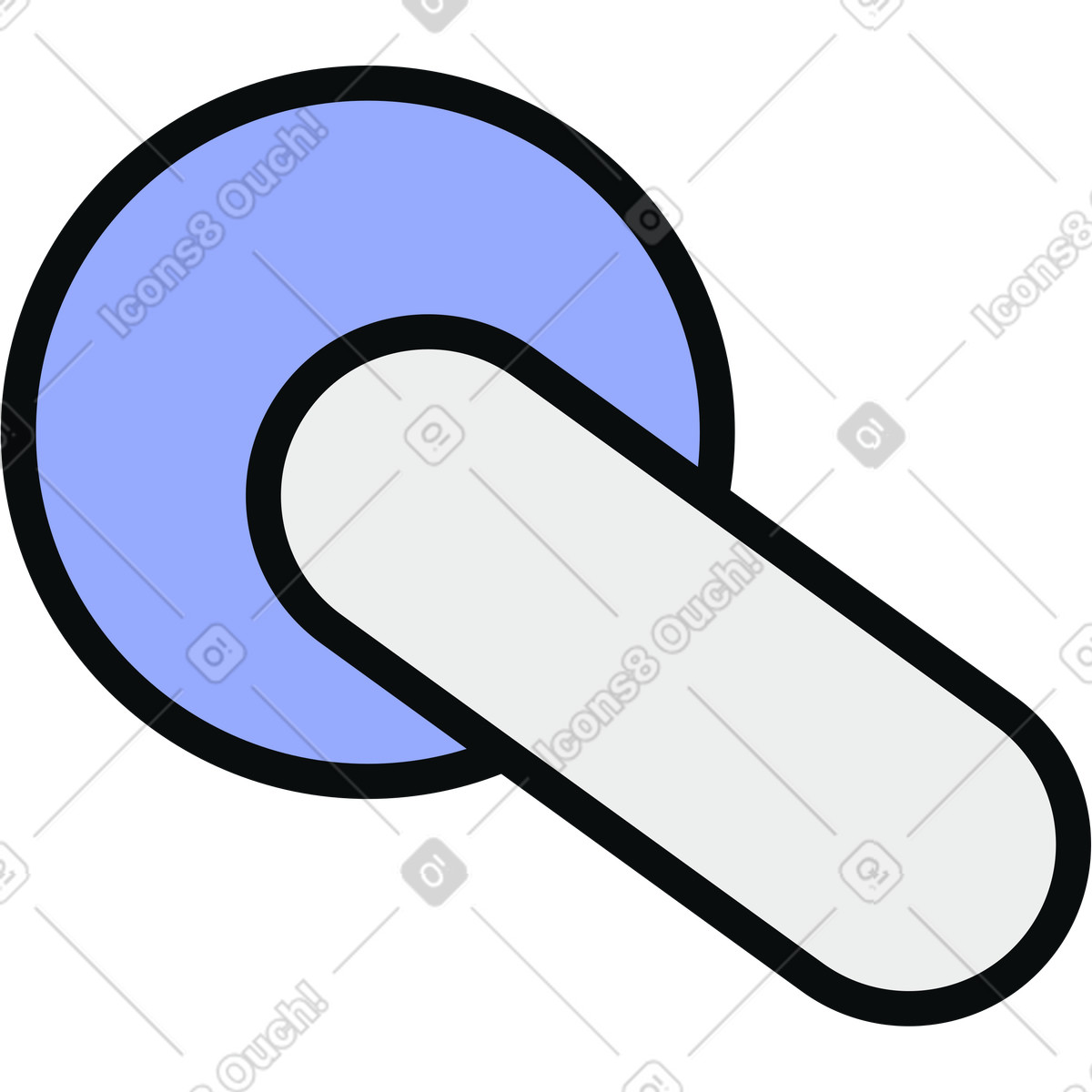 Earpiece illustration in Teko style download in PNG, SVG