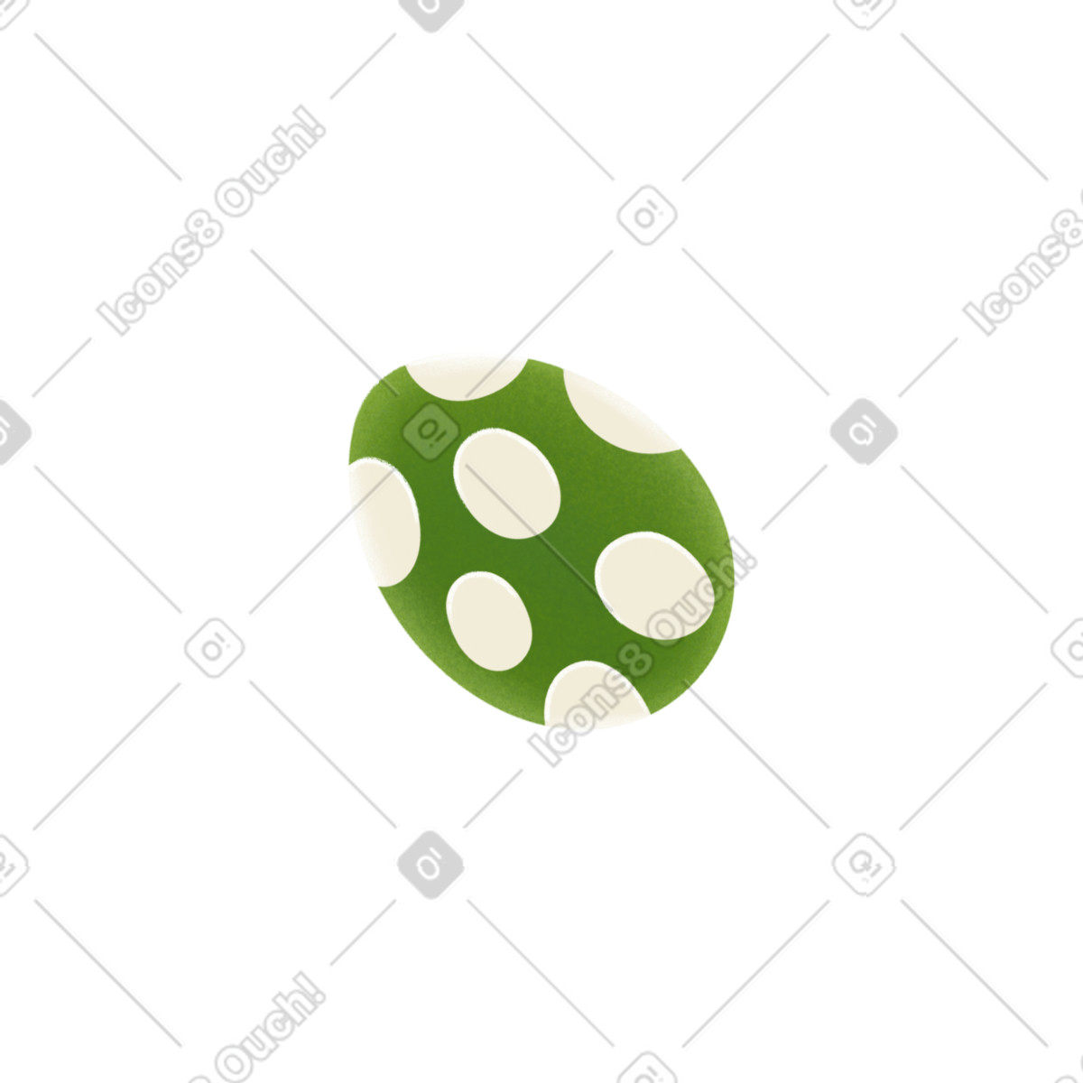 Иллюстрация Polka dot green easter egg в стиле Lettering — скачать в форматах PNG, SVG