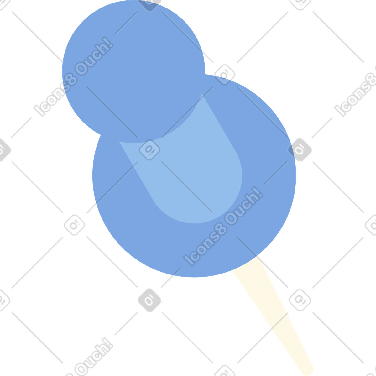 Ilustración Alfiler en estilo Beam a descargar en PNG y SVG