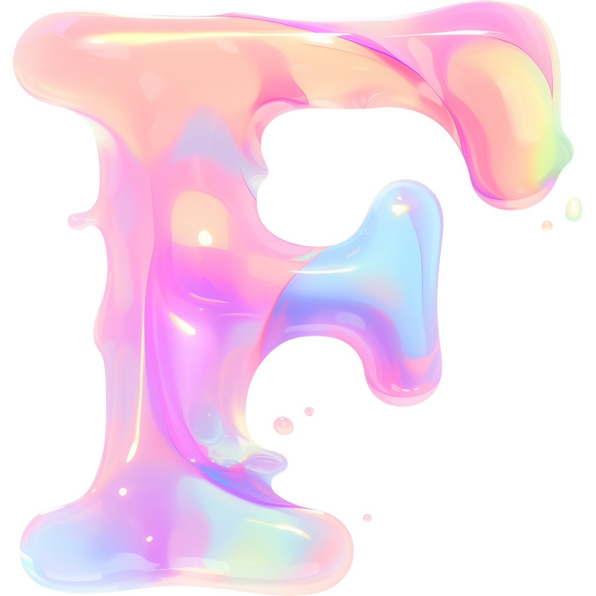 Buchstabe f-Illustration im Fluid-Stil als Download in PNG, SVG