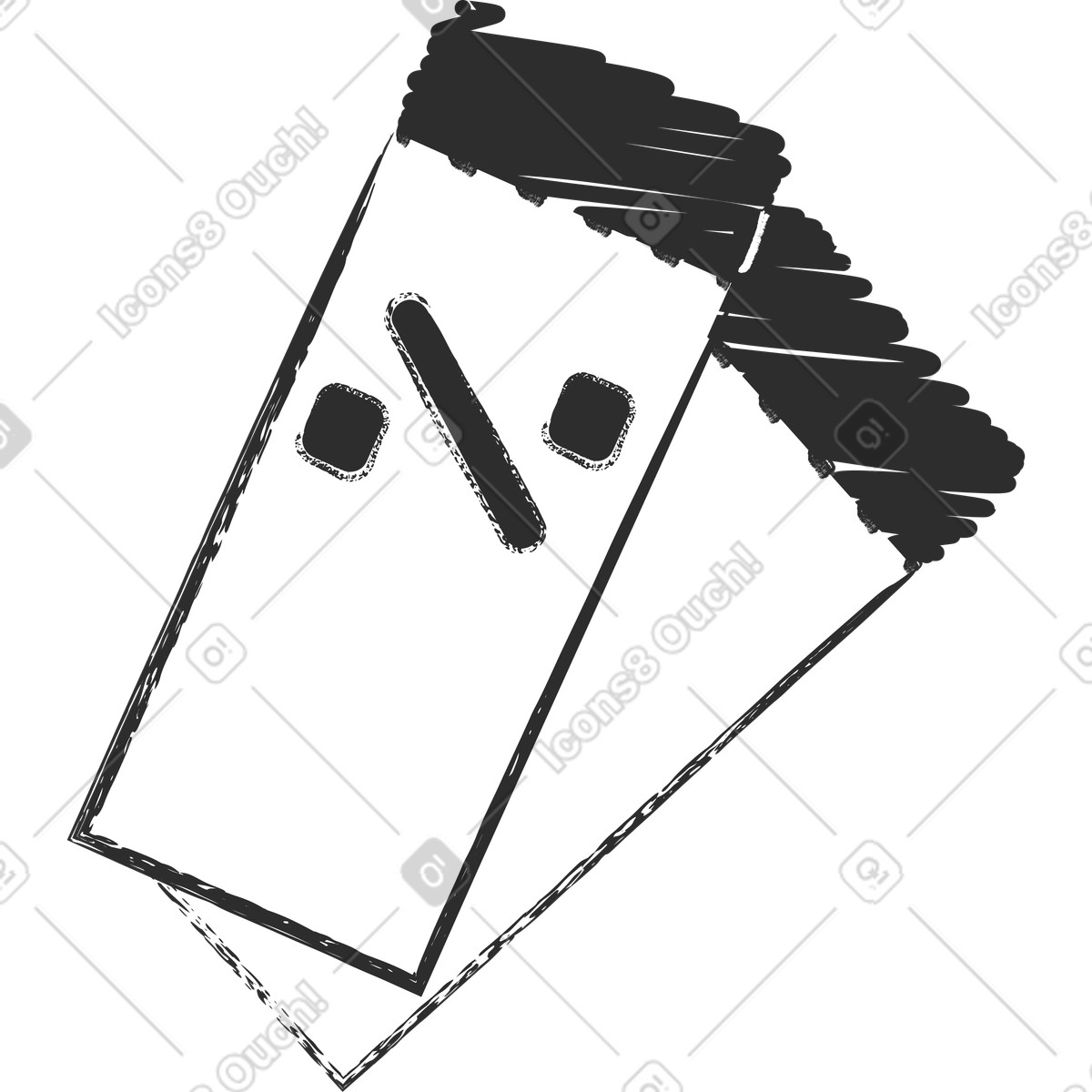 Tagliandi illustrazione in stile Graphite scarica in PNG, SVG